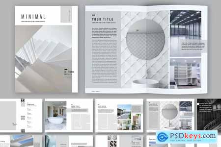 Minimal Multipurpose Light Grey Magazine