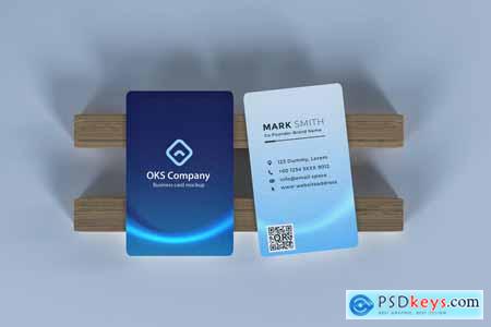 Rounded Business Card Mockup