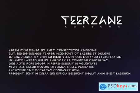 Teerzane - Futuristic Font