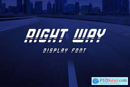 Right Way - Display font