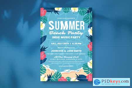 Summer Beach Party Flyer VN4ELJH