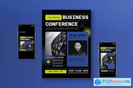 Black Modern Business Flyer Set