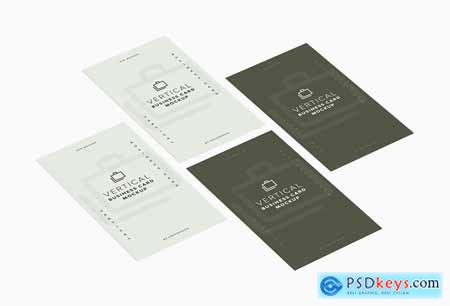 Vertical Business Card Mockup