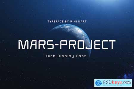 Mars Project - Techno Display Font