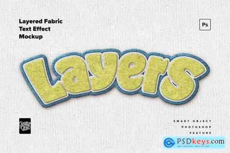 Layered Fabric Text Effect