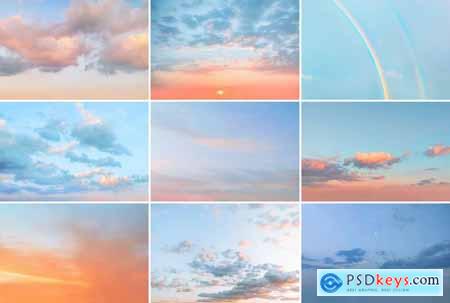 30 Dreamy Pastel Sky Overlays