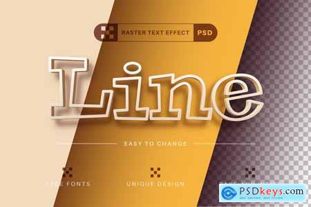 Outline - Editable Text Effect, Font Style