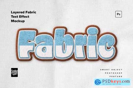 Layered Fabric Text Effect