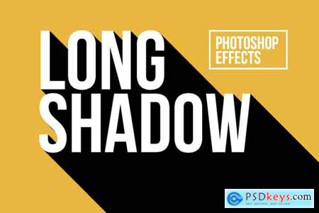 Long Shadow Photoshop Effects