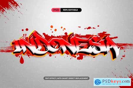 Graffiti Indonesia Independece Day - Text Effect