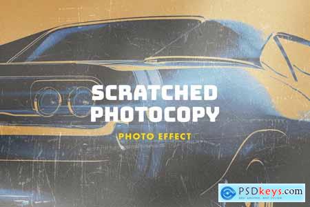 Scratched Photocopy Photo Effect