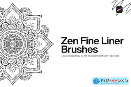 10 Zen Fine Liner Brushes Procreate
