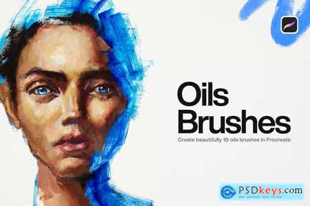 10 Oil Brushes Procreate
