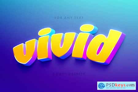 Vivid Toon 3D Text Effect