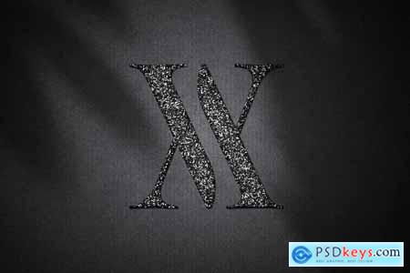 Black Glitter Logo & Text Effect