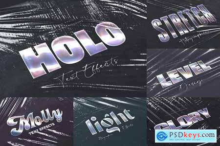 Flat Holochrome Text Effects