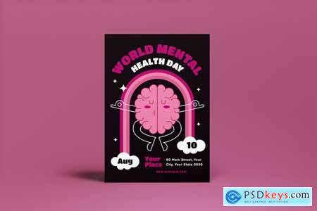 Pink World Mental Health Day Flyer