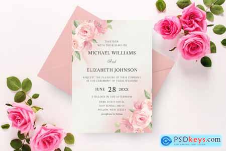 Simple Elegant Blush Pink Floral Wedding