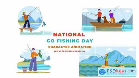Fishing Day Character Animation Scene 38960604