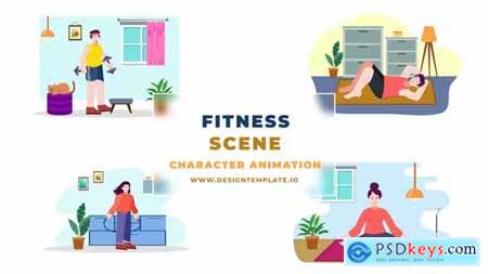 Daily Exercise Animation Scene Character 38960222