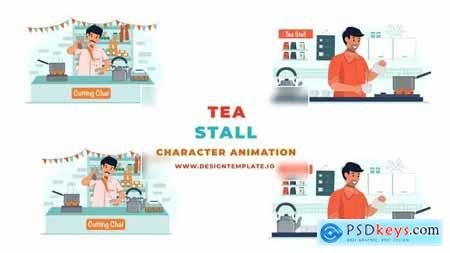 Hot Cutting Tea Stall Animation 38960524
