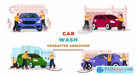 Vehicle Car Washing Character Animation 38960464