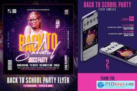 Back to School Party Flyer W6WF2CL