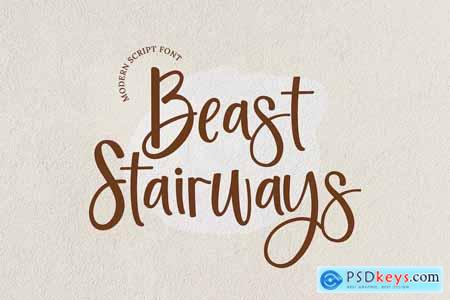 Beast Stairways Calligraphy Font