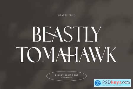 Beastly Tomahawk Classic Serif Font