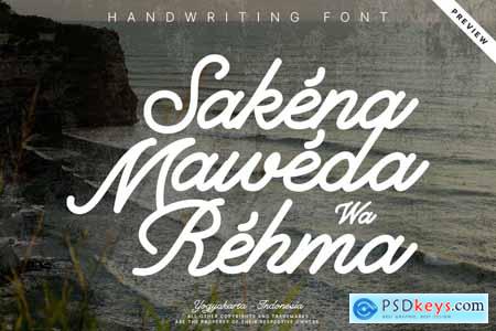 Sak&#233;na Handwriting Font