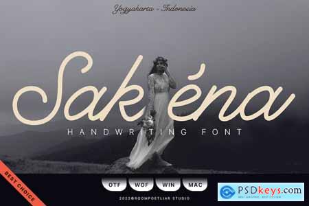 Sak&#233;na Handwriting Font