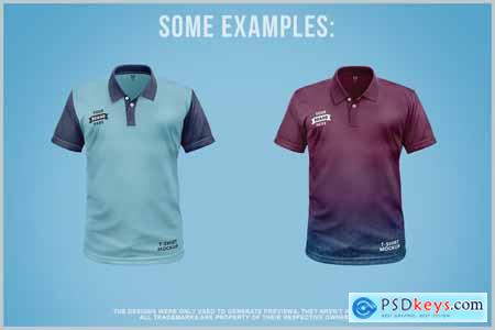 Polo T-Shirt Mockup Front View Template