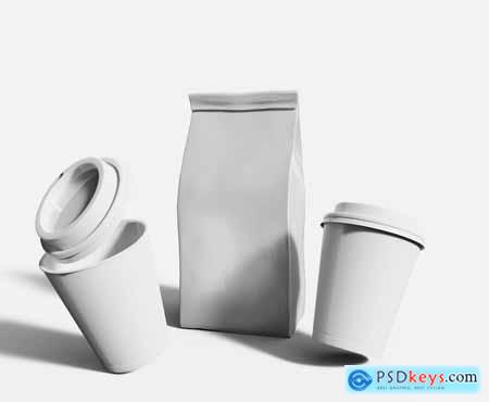 Coffee Cups & Package Mockup