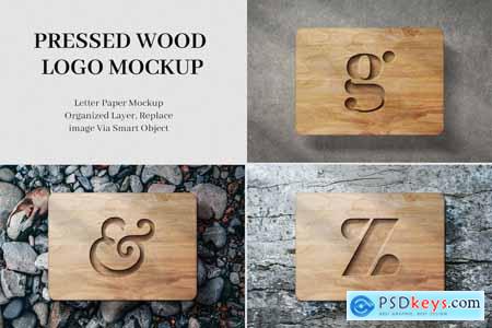Pressed Wood Logo Mockup
