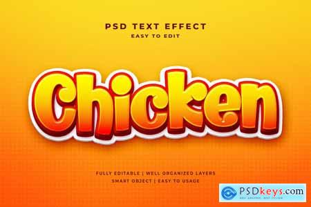 Chicken Cartoon 3D Text Effect