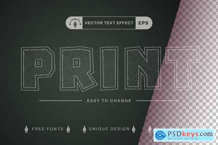 School Chalk - Editable Text Effect, Font Style