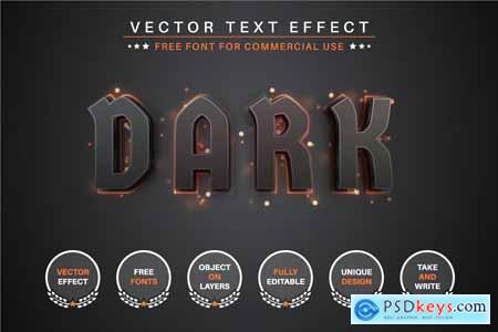 Flash Dark - Editable Text Effect, Font Style