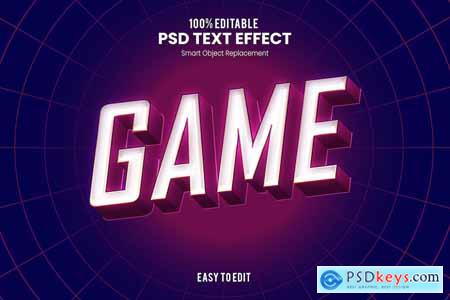 Game - Modern Retro Esport 3D Text Effect