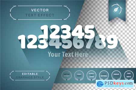 Long Shadow - Editable Text Effect, Font Style