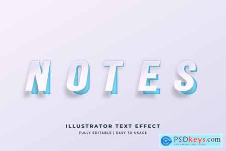 Notes White Paper Text Style Effect