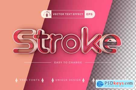 Double Stroke - Editable Text Effect, Font Style