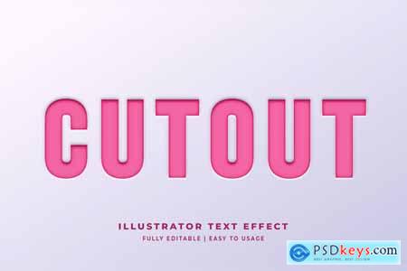 Cutout Text Style Effect For Illustrator