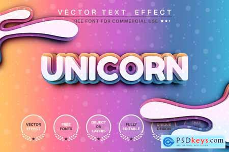 Unicorn Dream - Editable Text Effect, Font Style