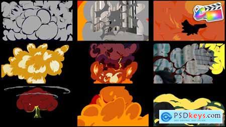 Cartoon Explosion Transitions Pack FCPX