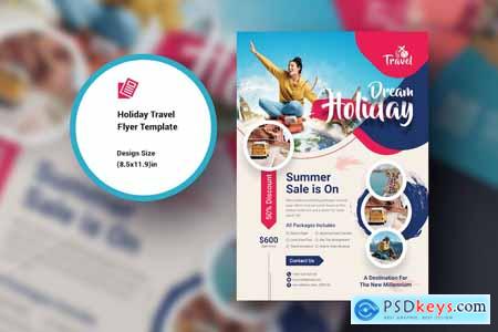 Holiday Travel Flyer Design PSD Template