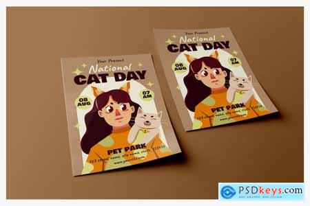 National Cat Day - Poster Template