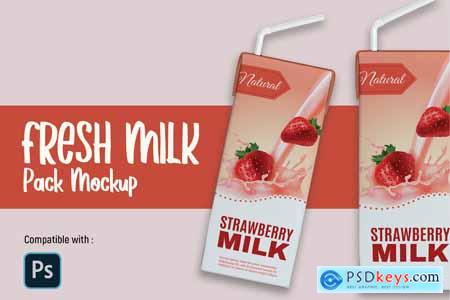 Fresh milk pack mockup