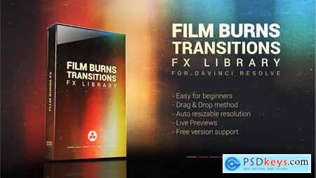 Film Burns Transitions & FX Pack for DaVinci Resolve 38274472