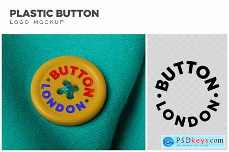 Plastic Button Logo Mockup