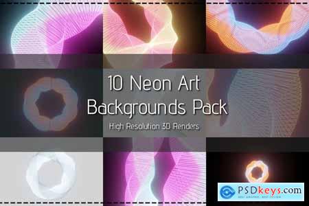 10 Neon Art Backgrounds Exclusive Pack